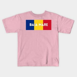 Baia Mare City in Romanian Flag Kids T-Shirt